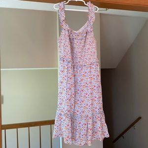 EUC Women’s Pink Lily Boutique Dress Size Medium Blue Floral Print